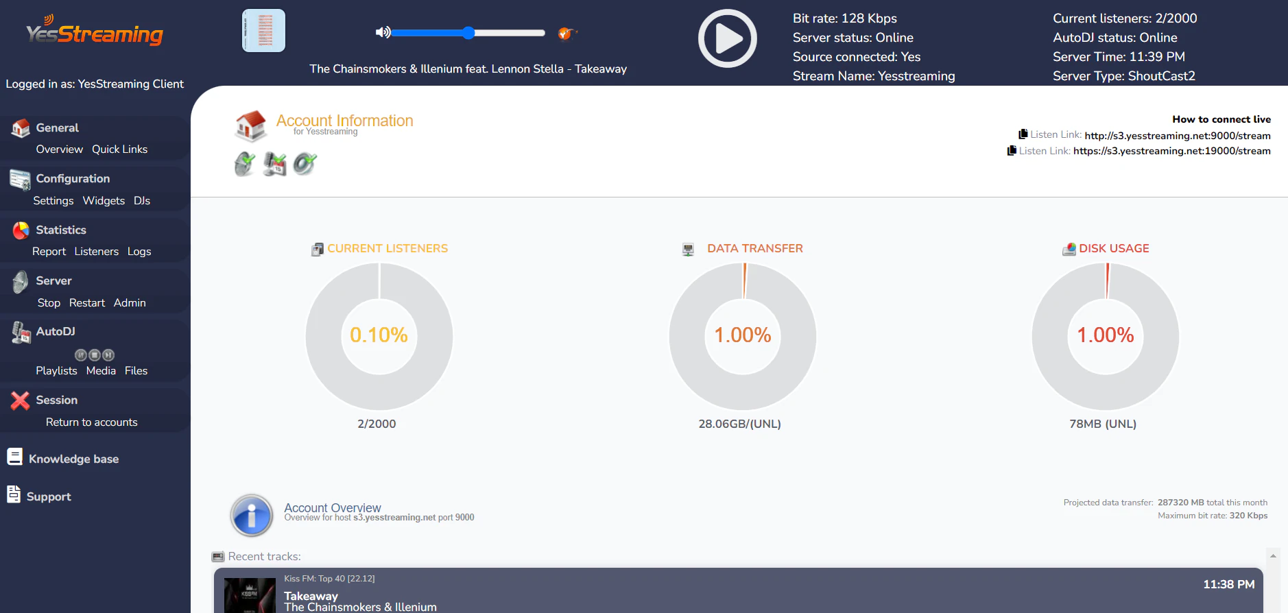 Shoutcast Hosting