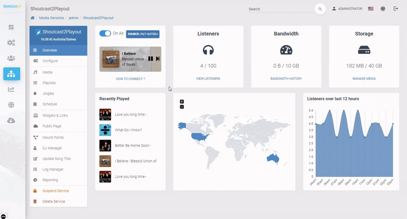 Geolocking Shoutcast Icecast Hosting